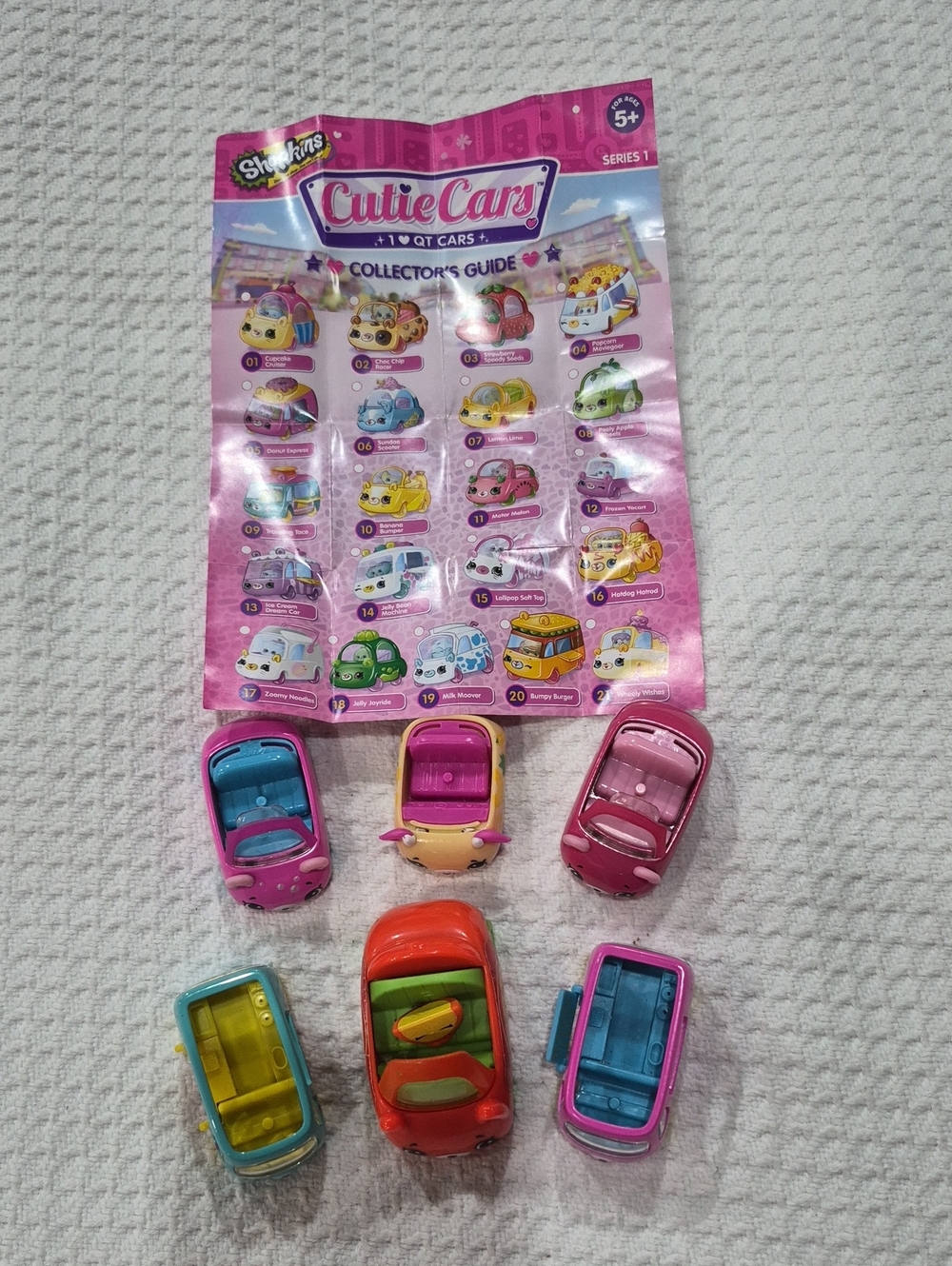 Shopkins Cutie Cars Assortment Mixed Toys Lot With Collectors Guide